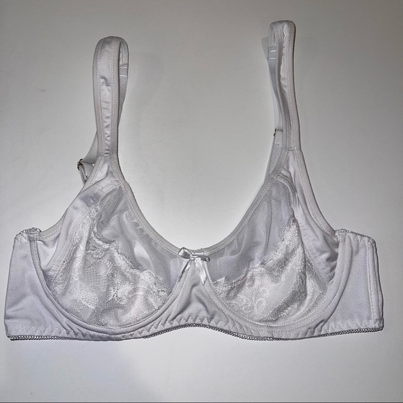 Mesh Lace Underwire T-Shirt Bra Unlined White 38C - Picture 3 of 16